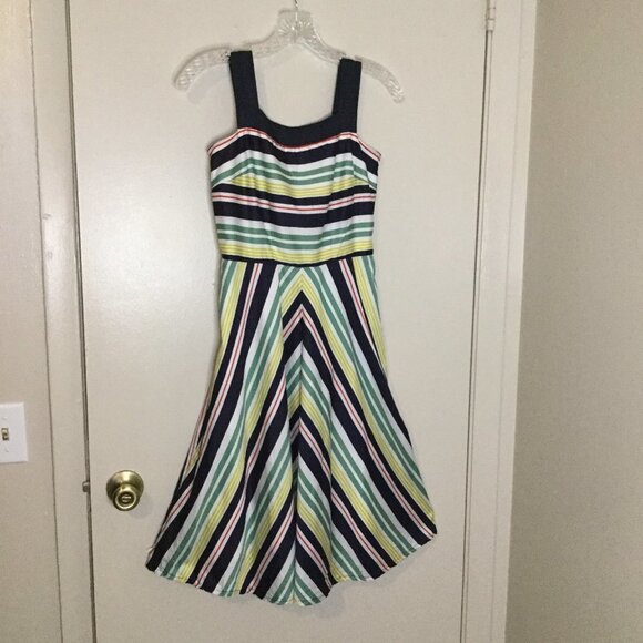 Boden Colorful Striped Andrea Midi Dress - Picture 1 of 10